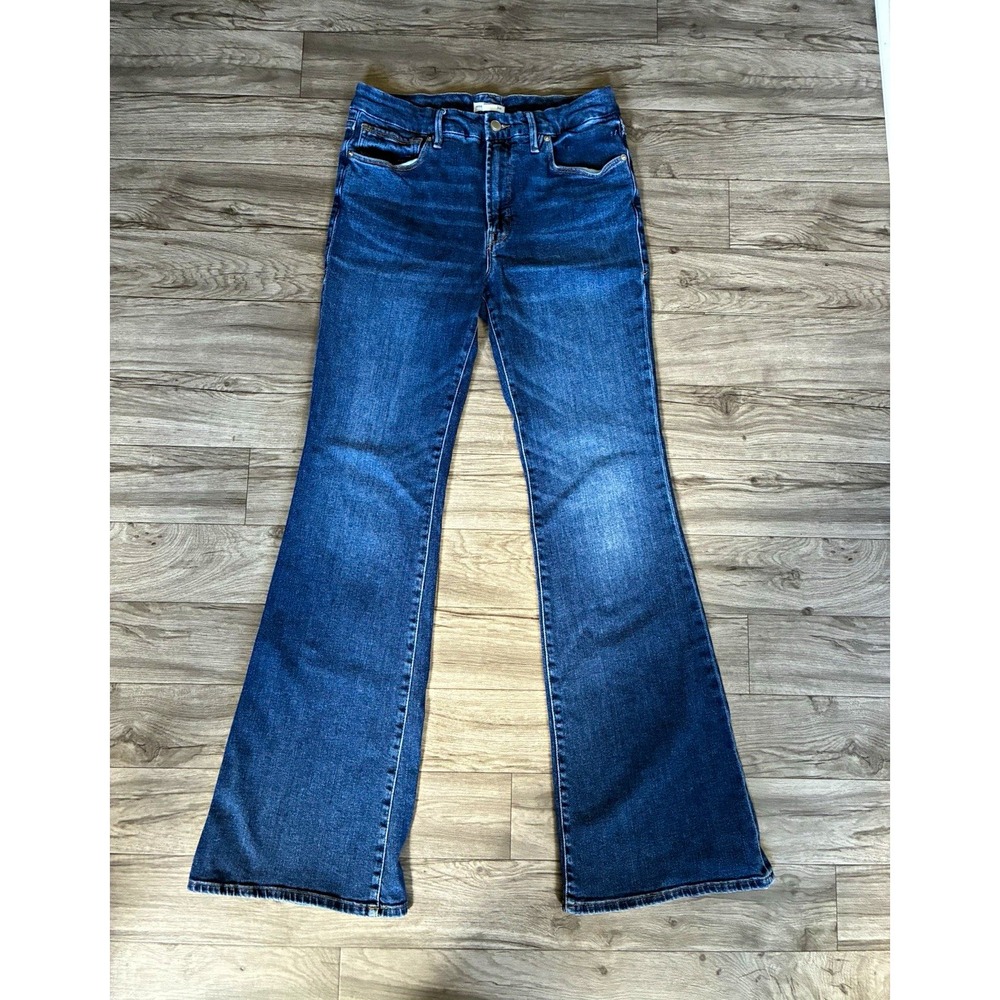 Good American Good Legs Flare Jeans 10/30 Indigo 329 Cashmere Blend